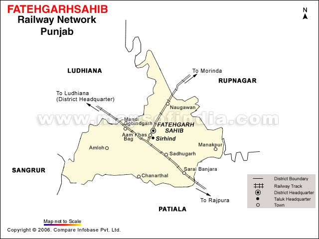 Railway Network Map of Fatehgarh