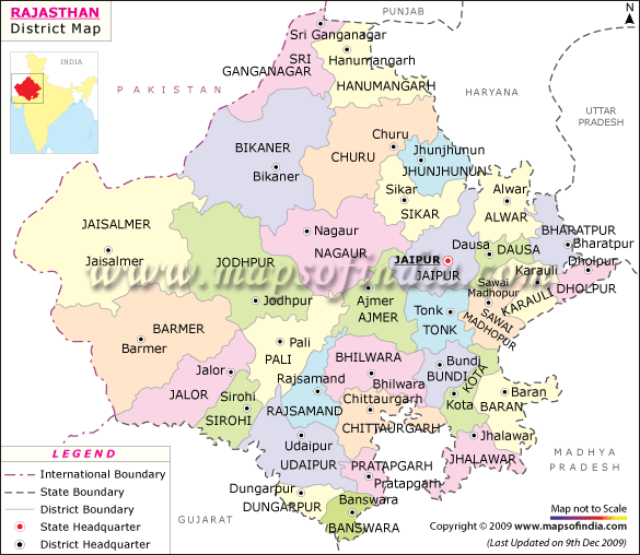 Rajasthan Districts
