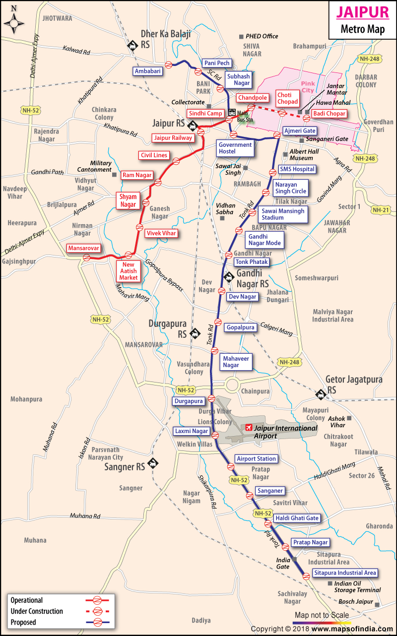 Jaipur Proposed Metro Map