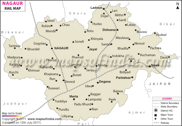 Railway Map of Nagaur