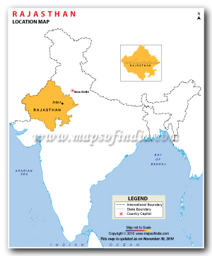 Rajasthan Location Map