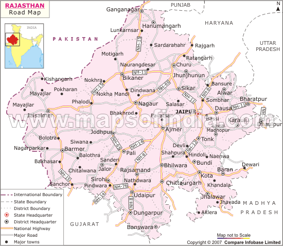 Rajasthan Road Map