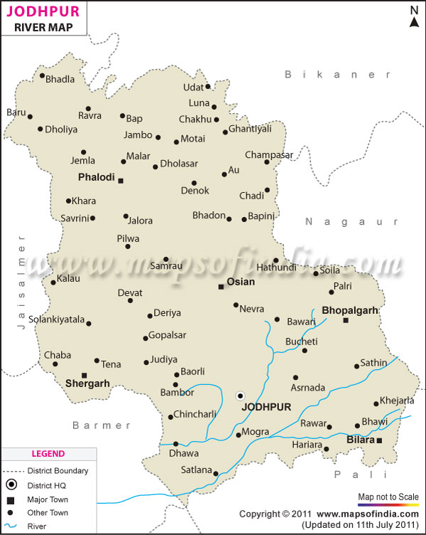 River Map of Jodhpur