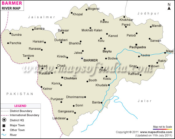 River Map of Barmer
