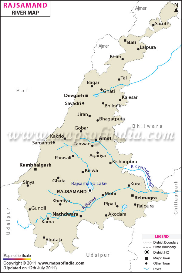 River Map of Rajsamand