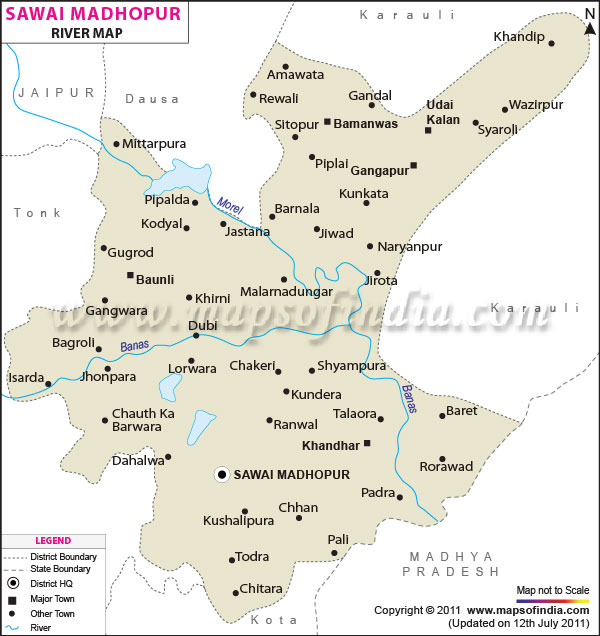 River Map of Sawai Madhopur