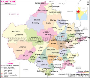 Map of Rajasthan