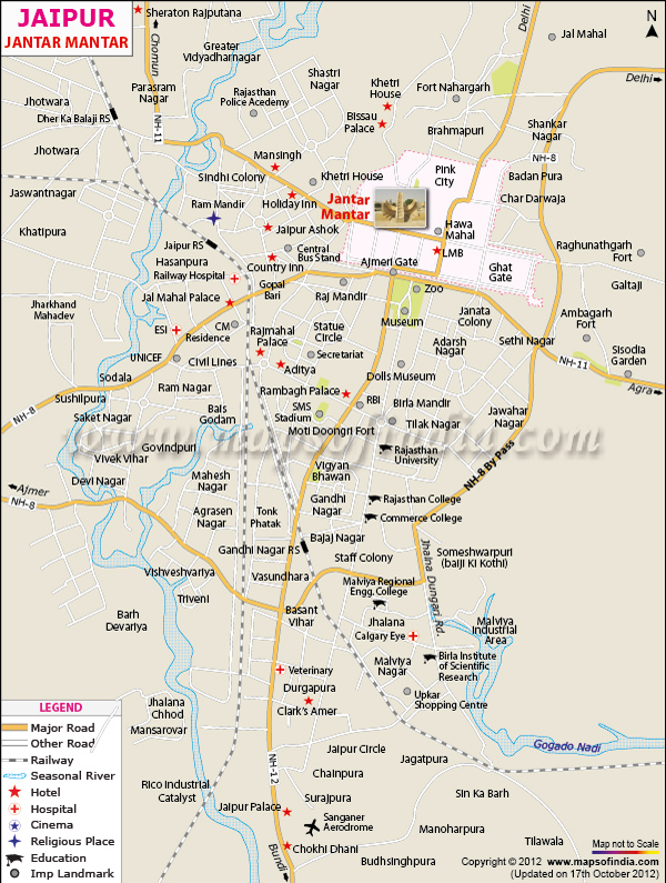 Location Map of Jantar Mantar