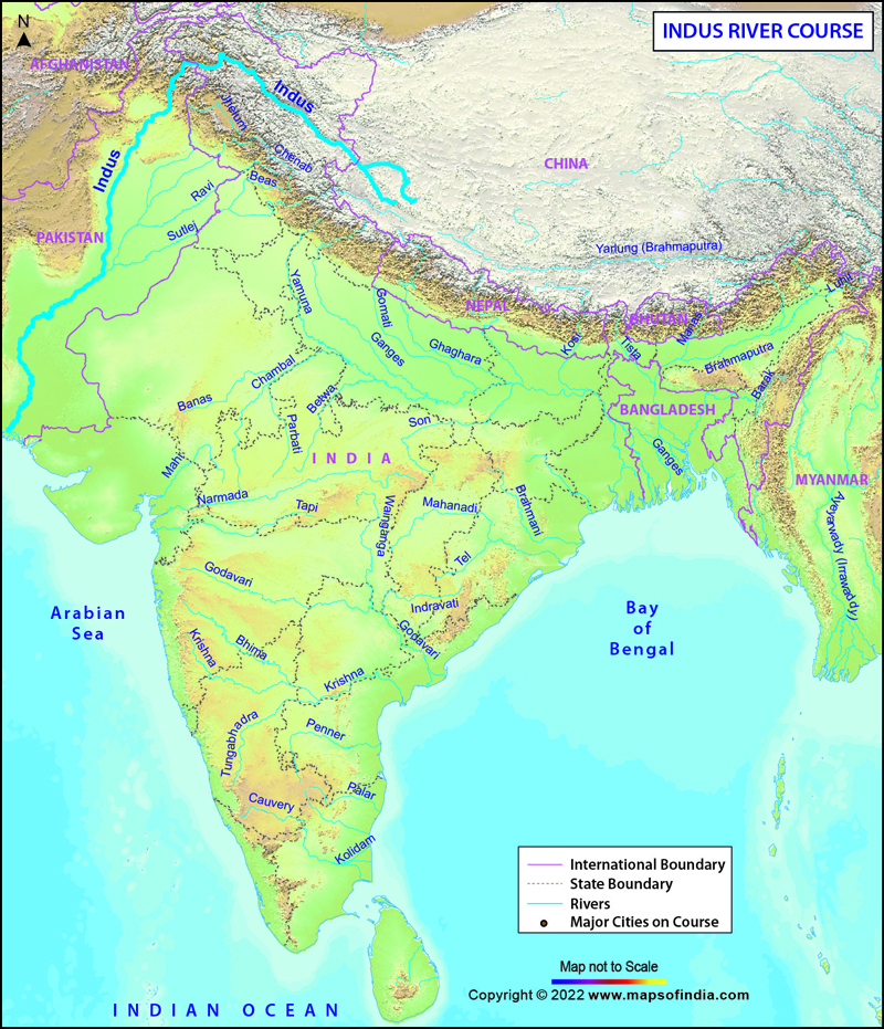Route Map of River Indus