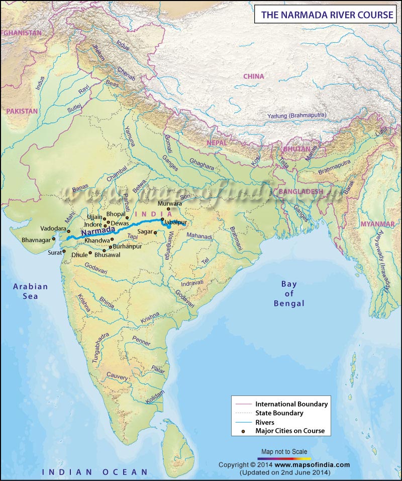Route Map of River Narmada