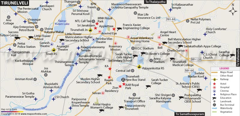 City Map of Tirunelveli