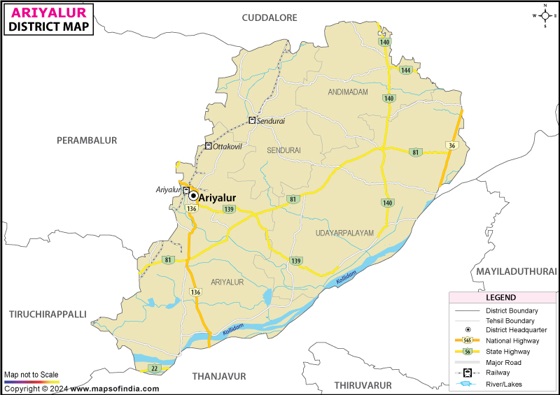 Ariyalur Map