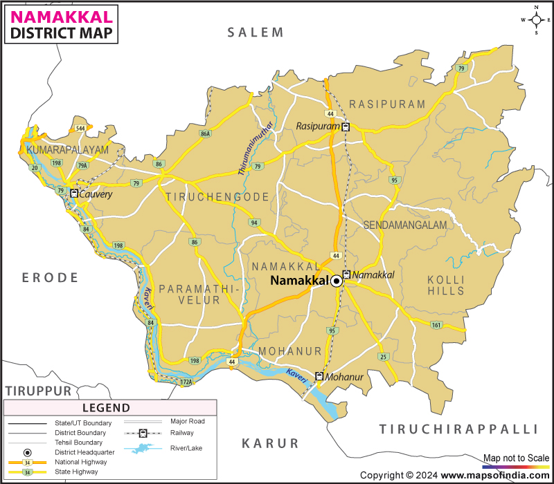 District Map of Namakkal