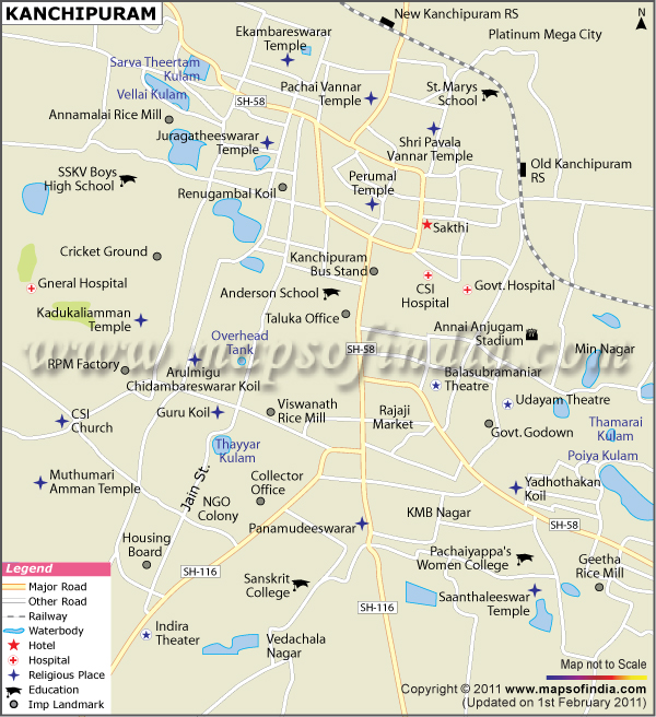 City Map of Kanchipuram