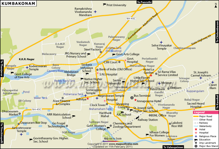 City Map of Kumbakonam
