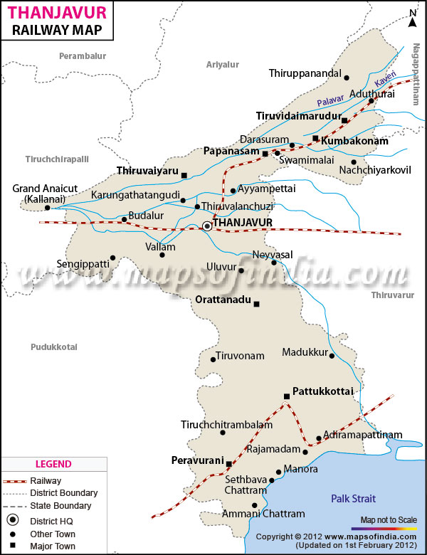 Railway Map of Thanjavur