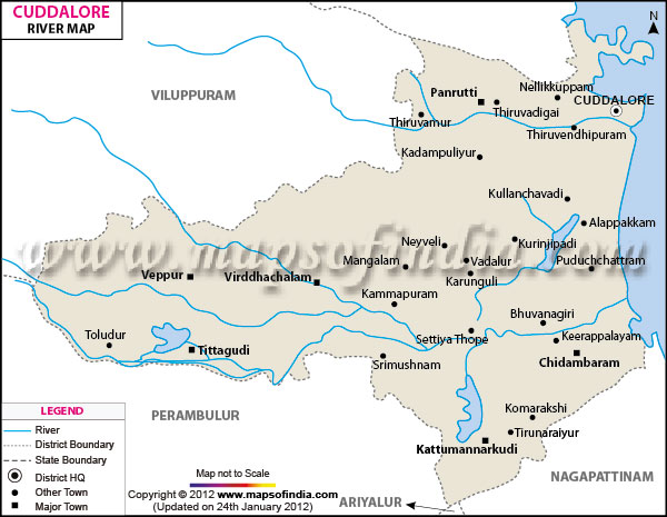 River Map of Cuddalore