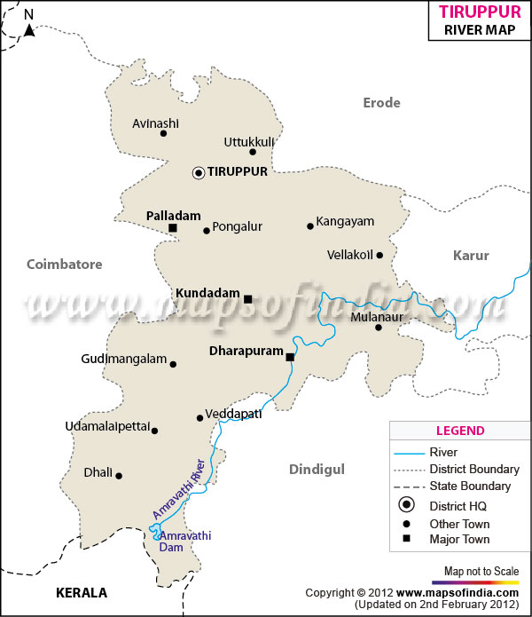River Map of Tiruppur