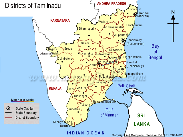 Tamil Nadu State Map http://www.stcr.gov.in/HTML/html/Ditrict ...