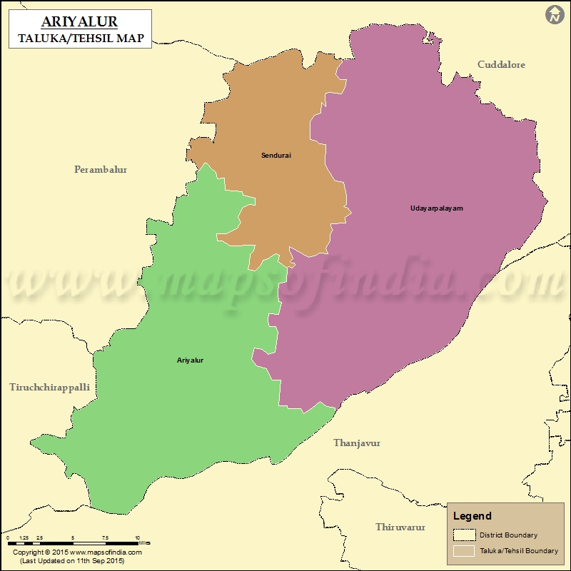 Tehsil Map of Ariyalur