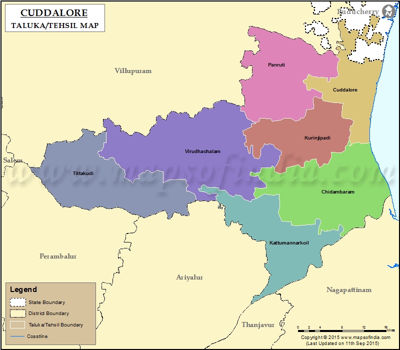 Tehsil Map of Cuddalore