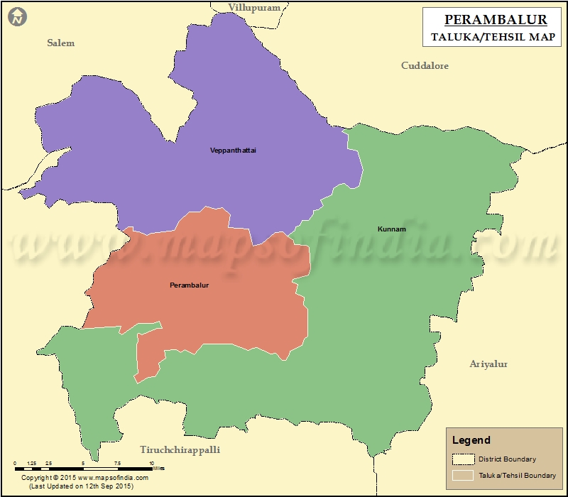 Tehsil Map of Perambalur
