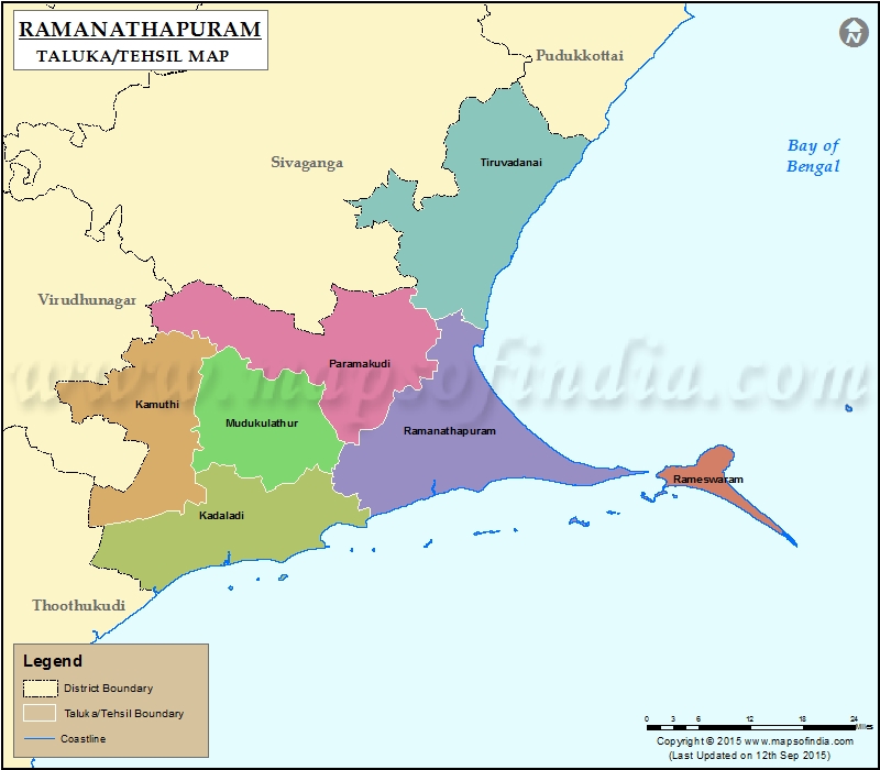 Tehsil Map of Ramanathapuram