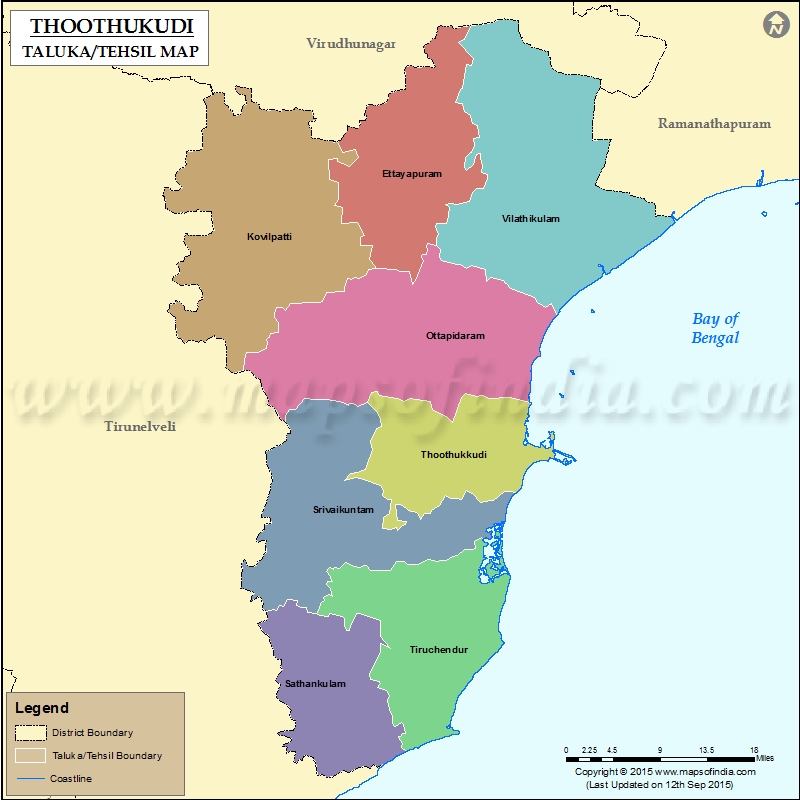Tehsil Map of Thoothikudi