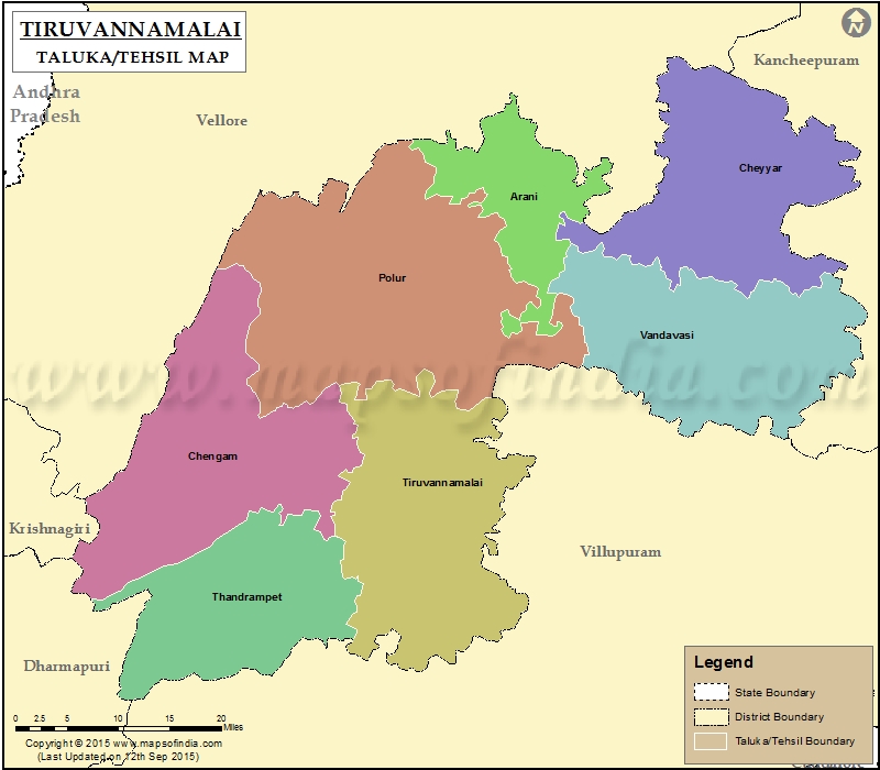 Tehsil Map of Tiruvannamalai