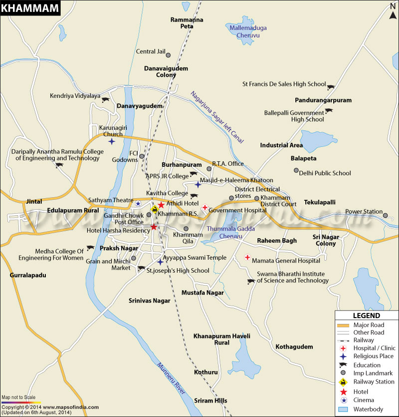 Khammam City Map