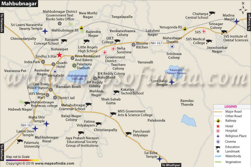 Mahbubnagar City Map
