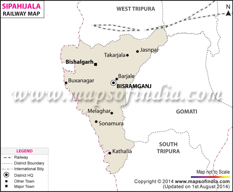 Railway Map of Sipahijala