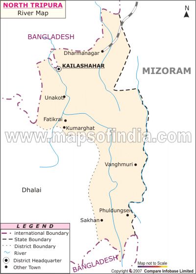 North Tripura River Map