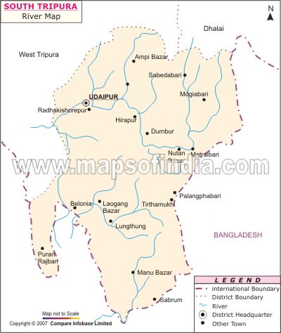South Tripura River Map