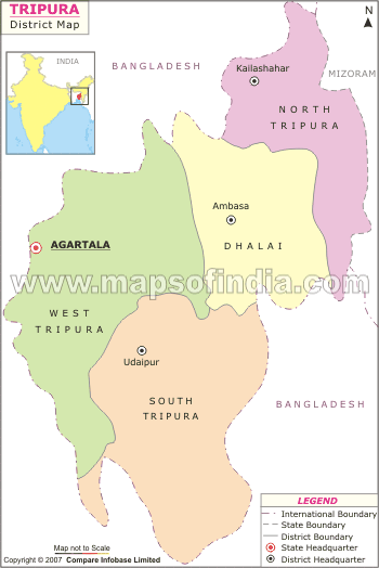 District Map Of Tripura