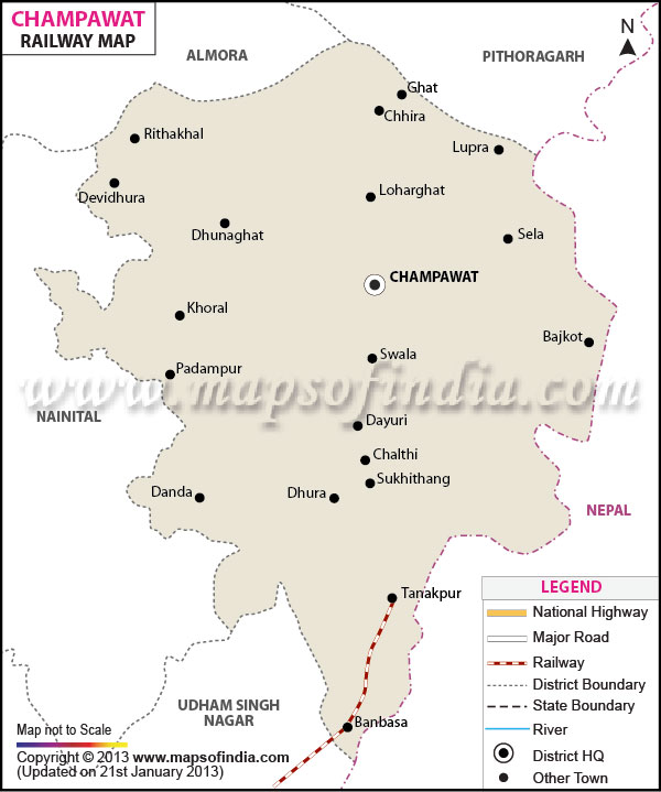 Railway Map of Champawat