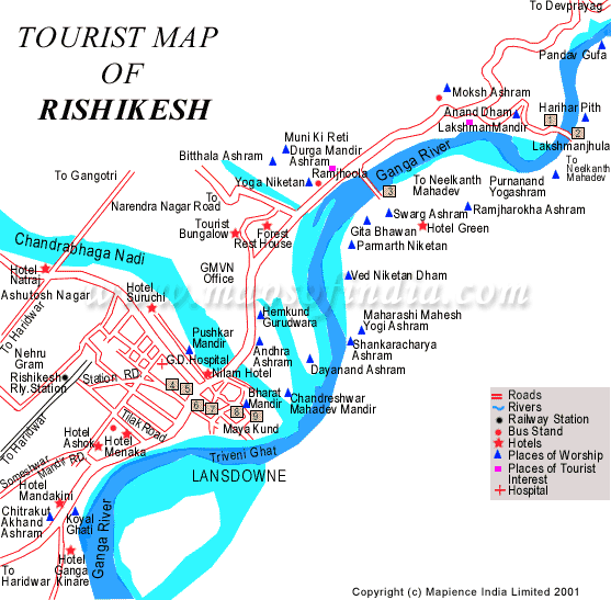 Rishikesh City Map