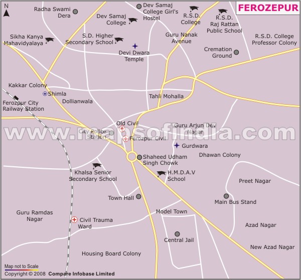 City Map of Ferozepur