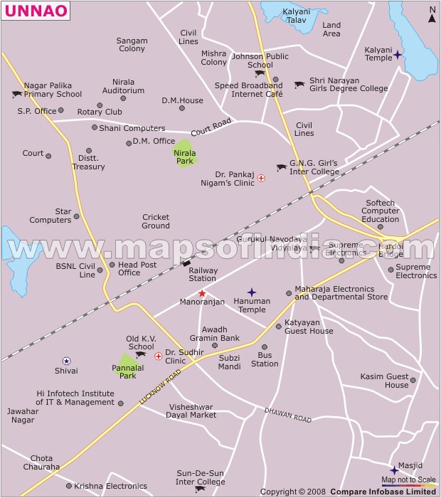 Unnao City Map