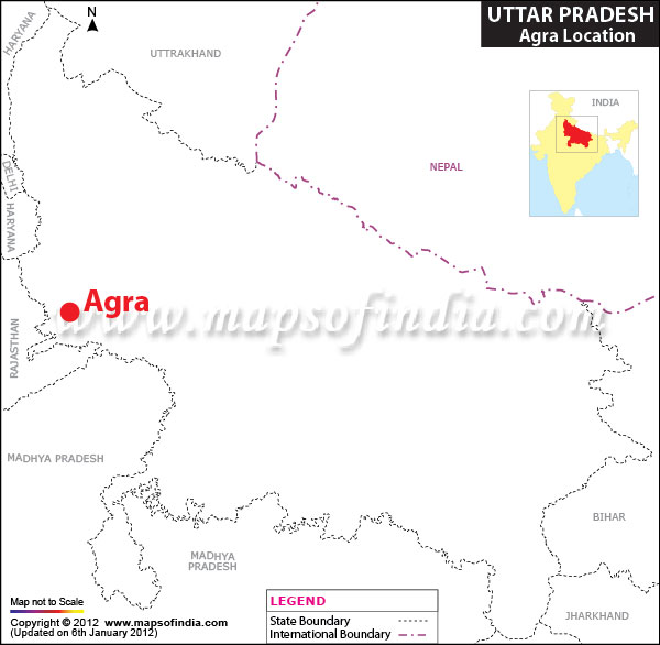 Agra Location Map