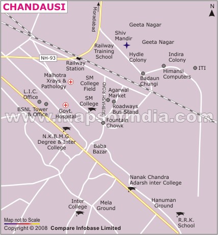 Chandausi Map