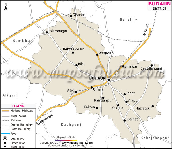 District Map of Budaun