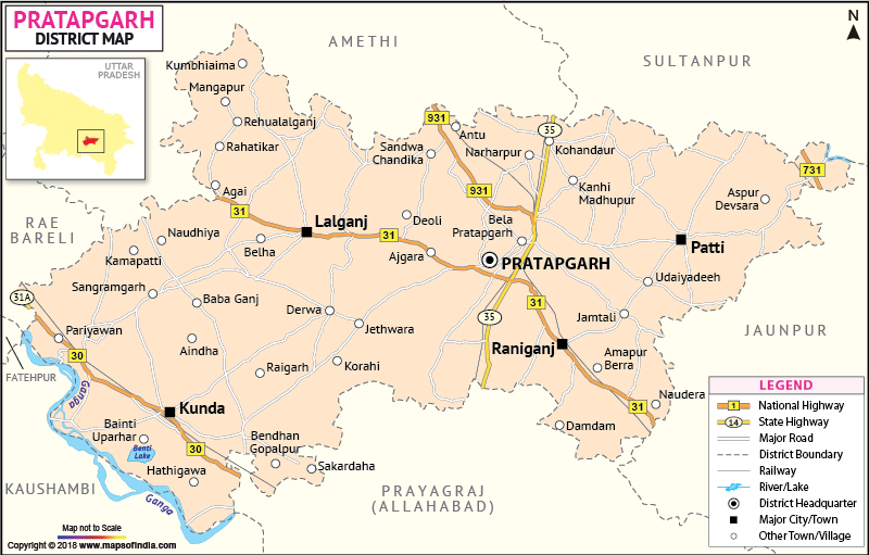 District Map of Pratapgarh