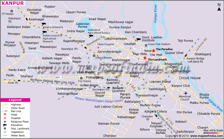 Kanpur City  Map