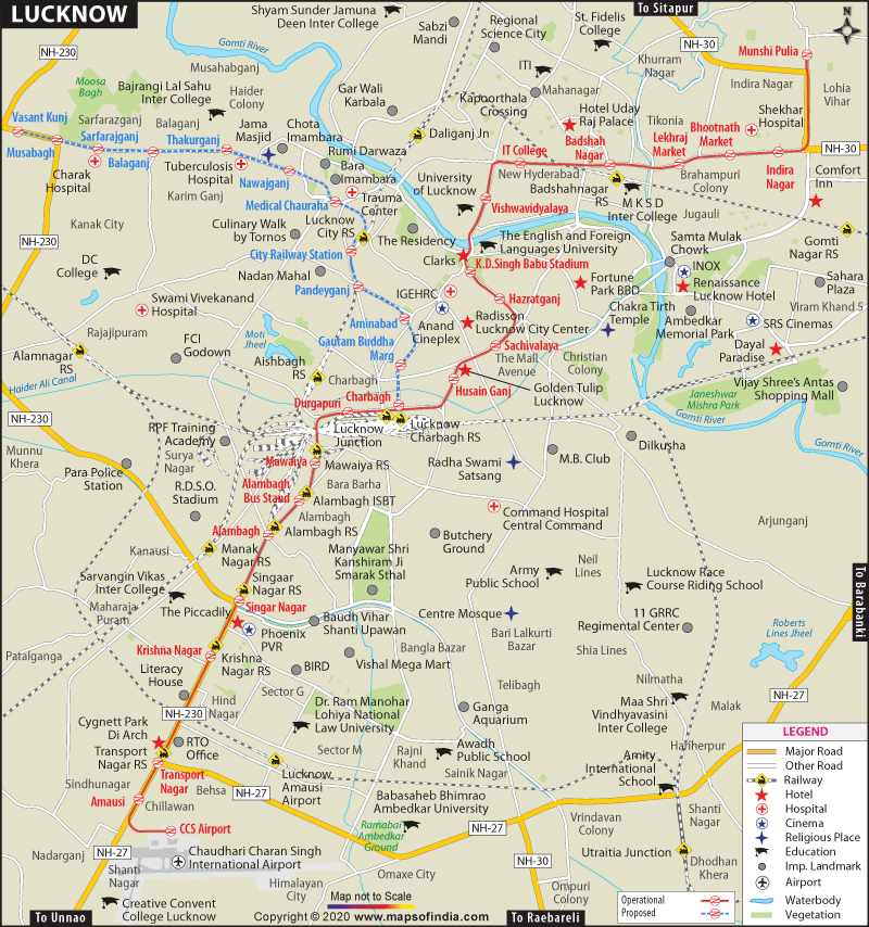 Lucknow city map