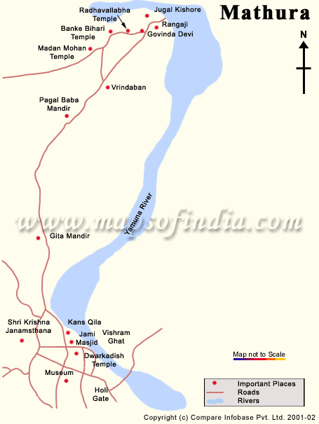 Mathura City  Map