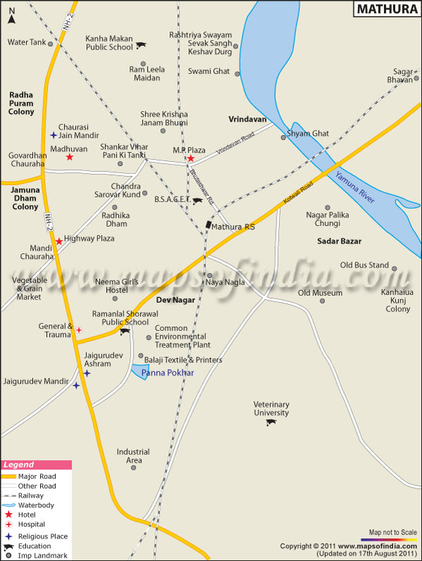 City Map of Mathura