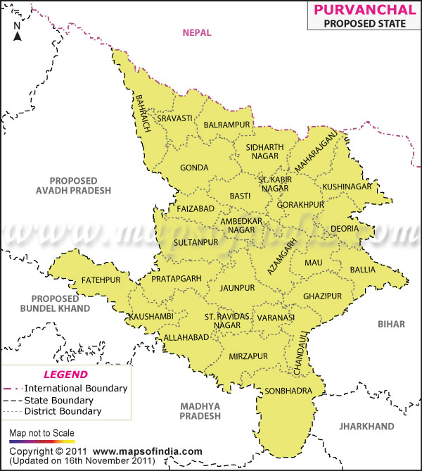 Purvanchal Map