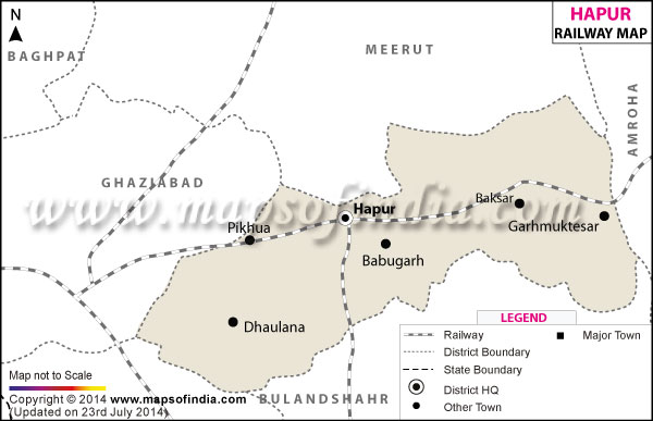 Railway Map of Hapur