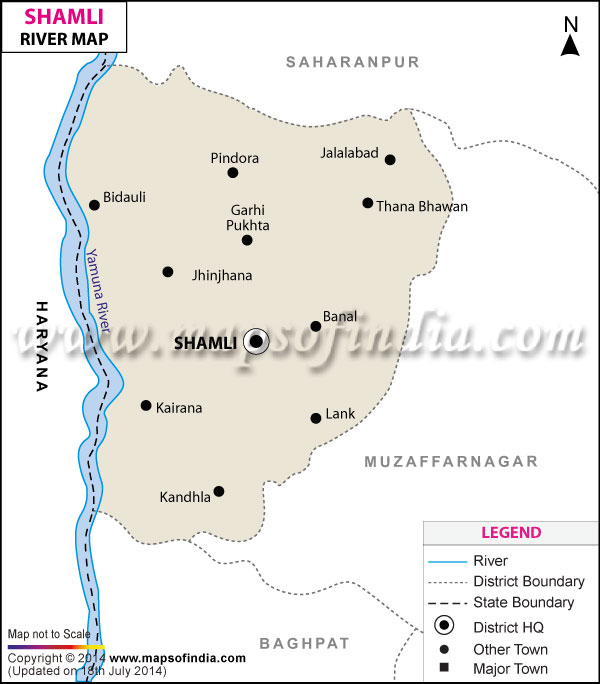 River Map of Shamli